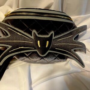 Disney Gray Quilted Bag with Silver Accents